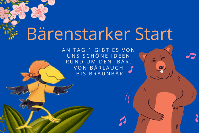 LBV-Familientipp Tag 1 Bärenstarker Start Rabe Willi und Bär Bruno